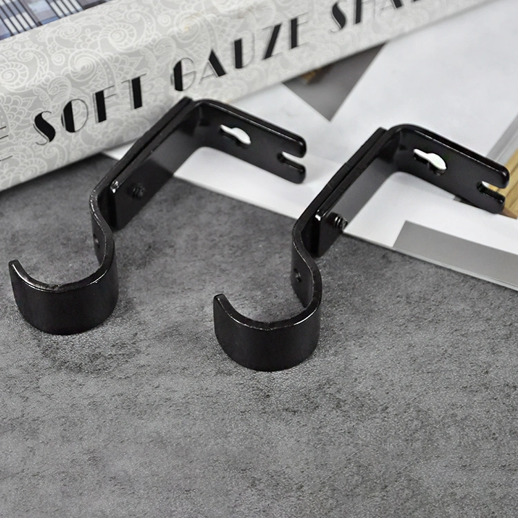 Easy Install and Adjustable Duty Hardware Accessories Double Curtain Rod Brackets